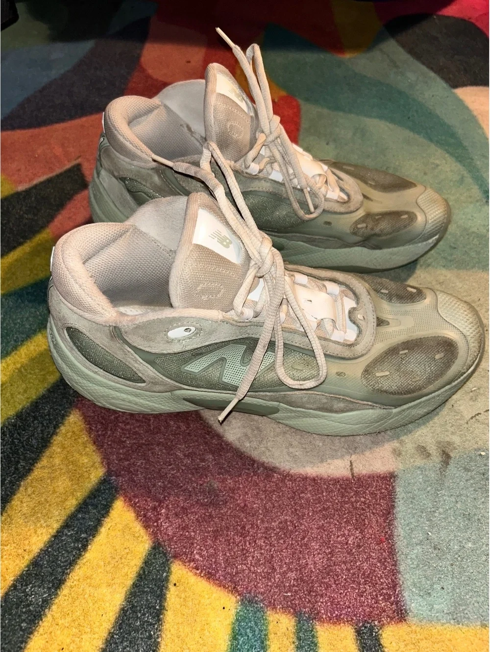 New Balance Men's Sneakers in Light Olive Green - Size 11